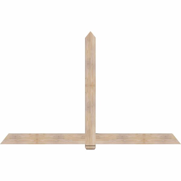 Ekena Millwork Eugene Smooth Timber Gable Bracket, Douglas Fir, 96"W x 60"H x 3 1/2"D x 5 1/2"F, 15/12 Pitch GBW096X60X0406EUG00SDF - main